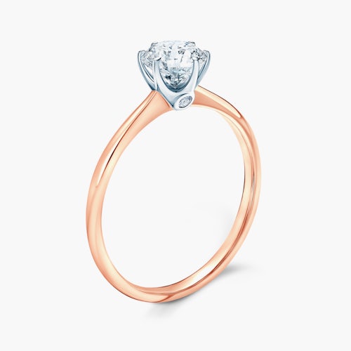 Pierścionek zaręczynowy The Journey: dwukolorowe złoto, diament